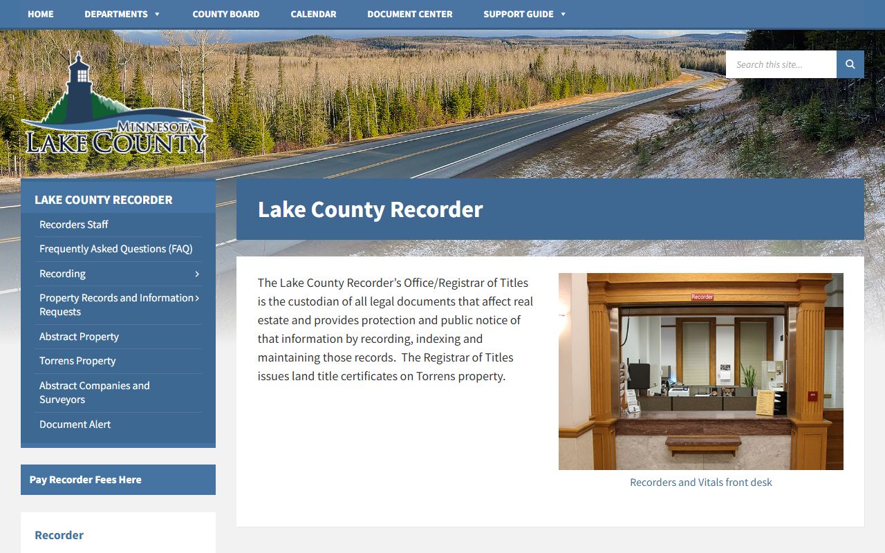 Lake County Court Administrator recorder office distinction