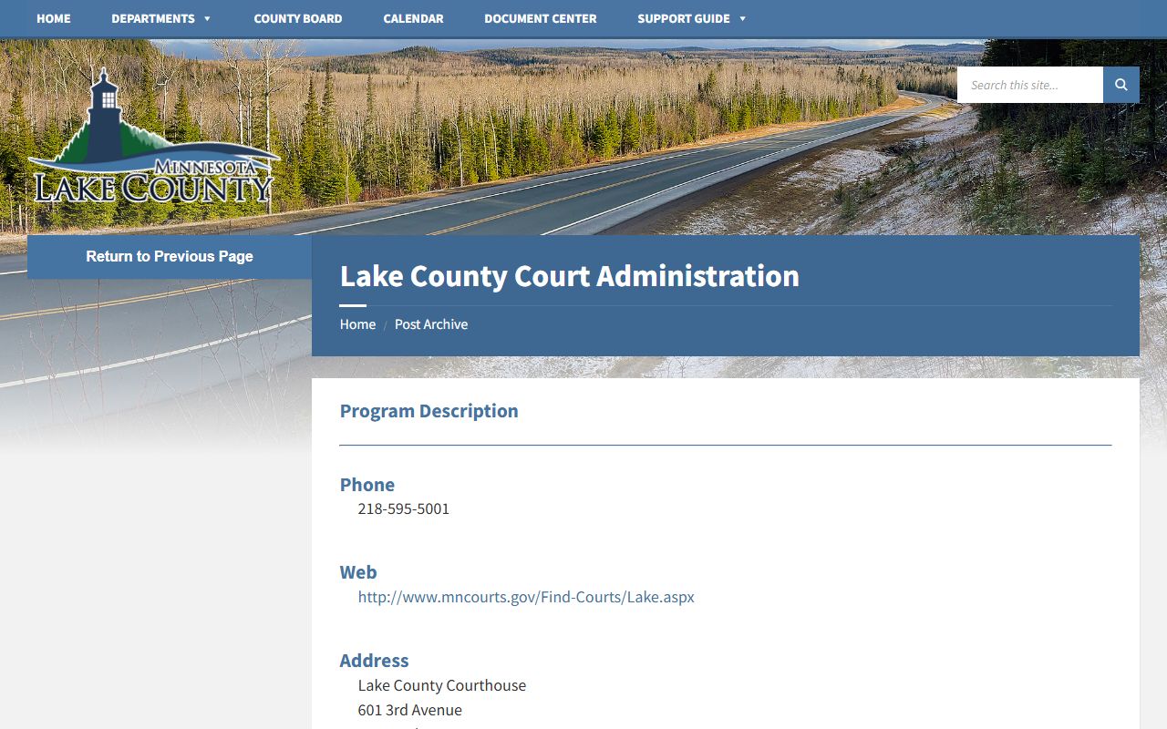 Lake County Court Administrator court administration directory