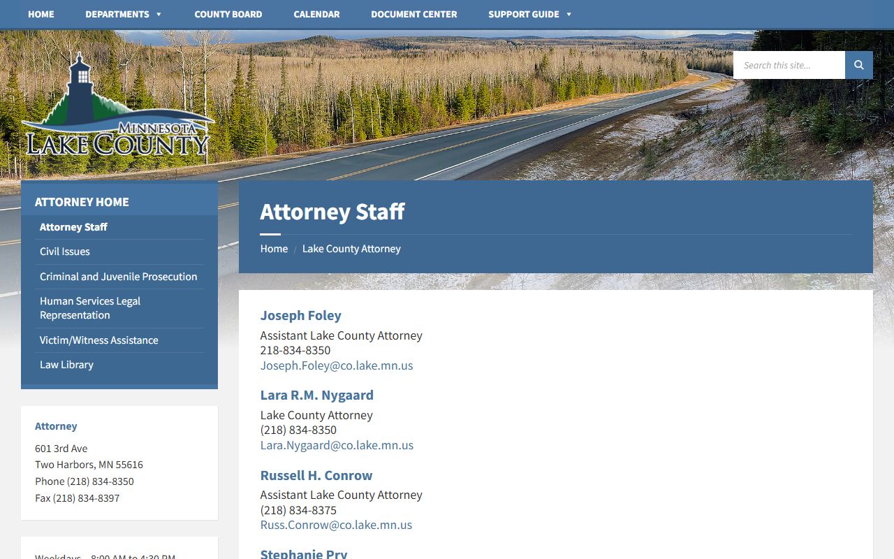 Lake County arrest records and court charges attorney staff