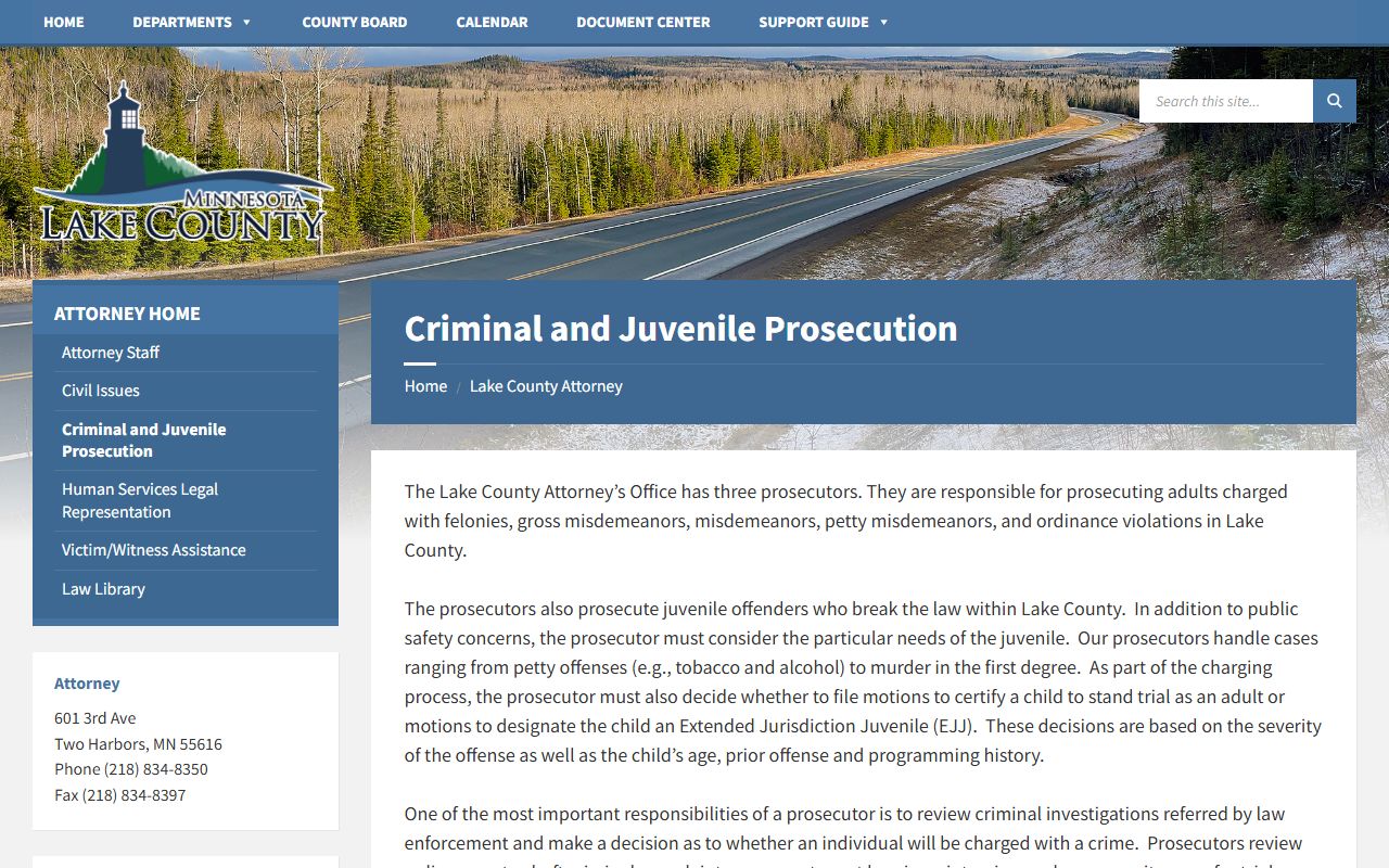 Lake County arrest records and court charges criminal and juvenile prosecution