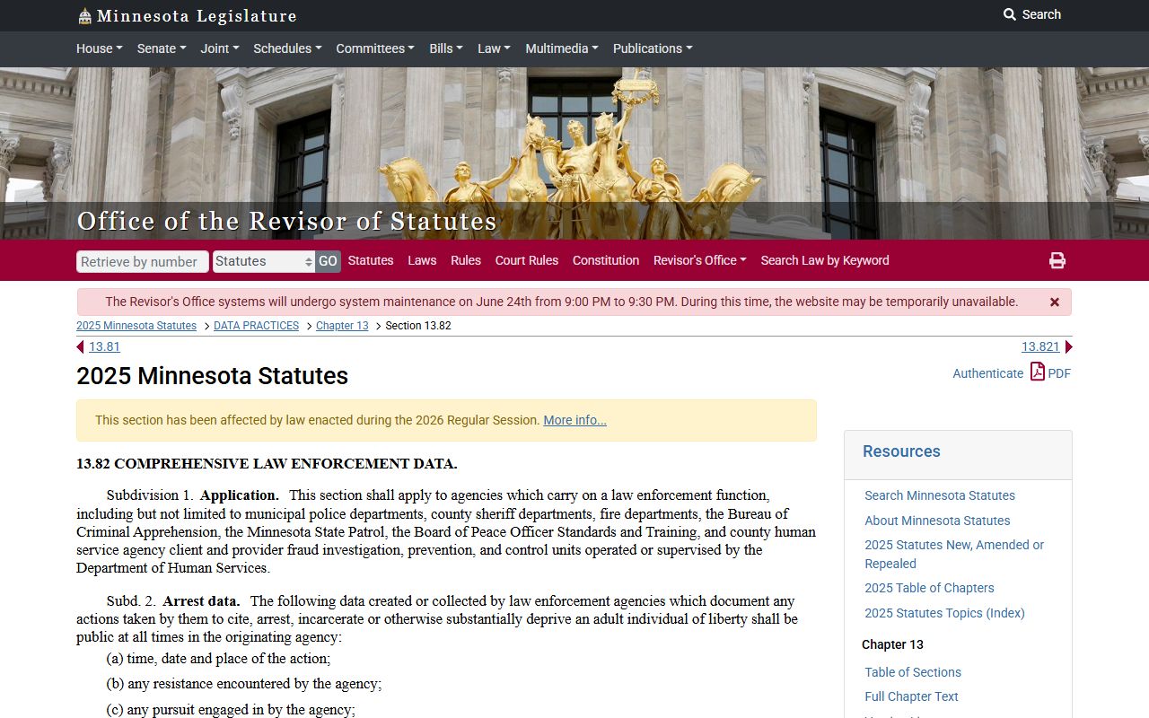 Lake County court records Minnesota law enforcement data statute